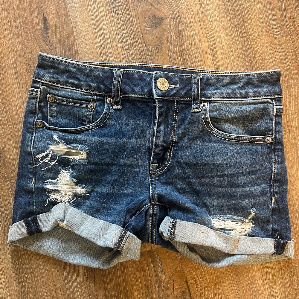 American Eagle womens MIDI jean shorts - Picture 1 of 6